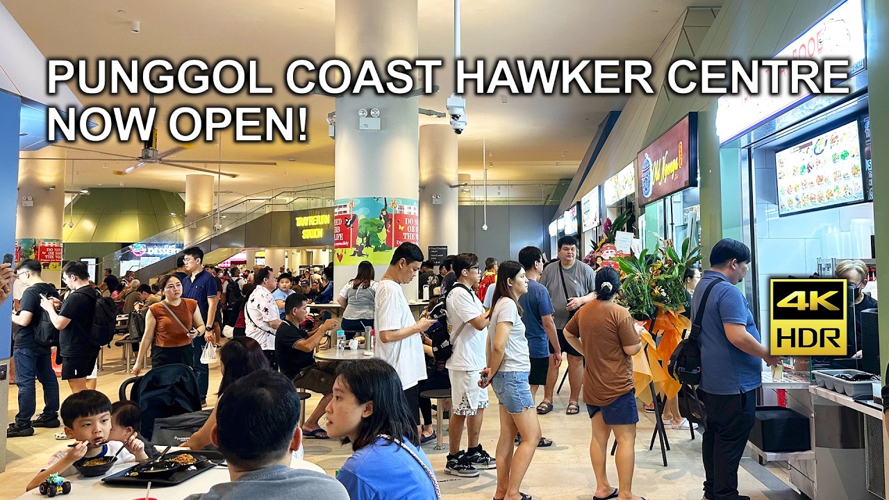 Inside the New Punggol Coast Hawker Centre | Opening Day Tour & Must-Try Food