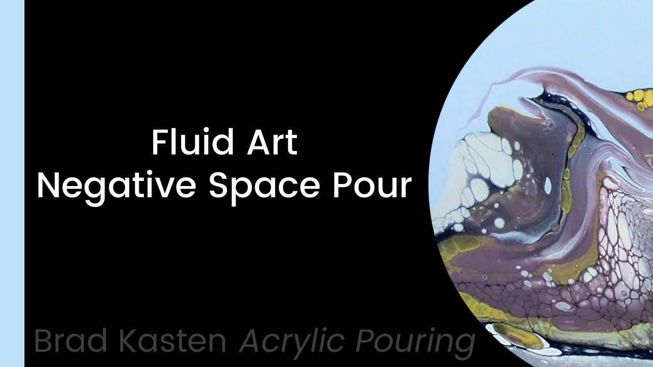 Fluid Art Negative Space Flip Cup Acrylic Pour Painting