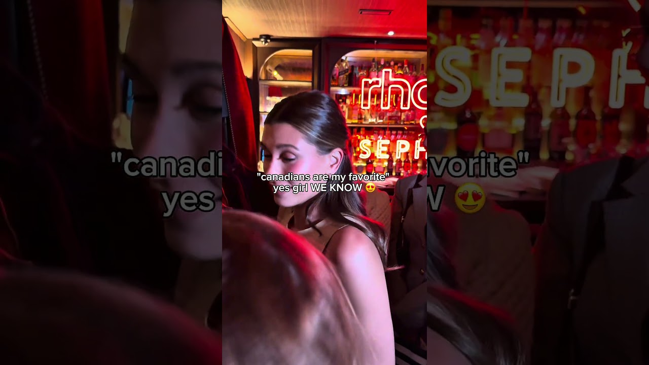 Hailey Bieber has all the love for Canadians at the Rhode x Sephora launch party at Bar Prima