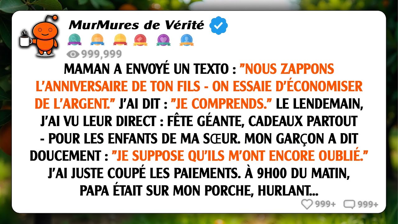 Maman a envoyé un SMS : 