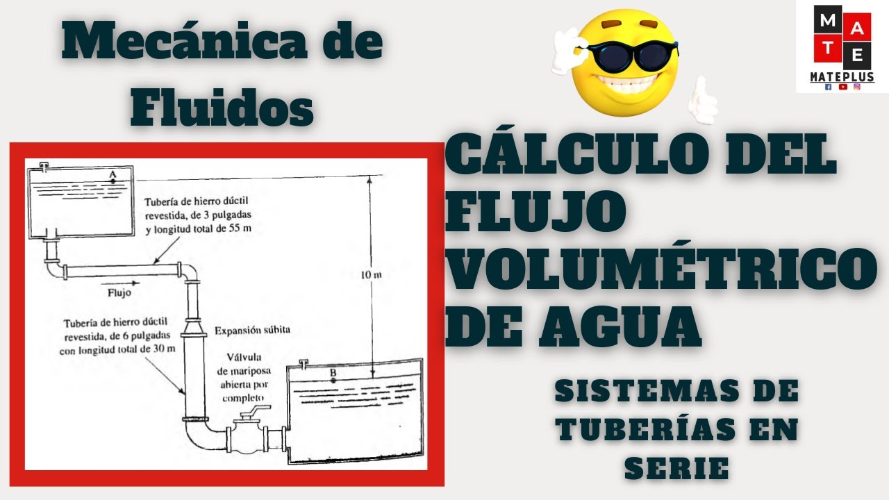Cálculo del flujo volumétrico de agua entre dos depósitos, Sistemas de tuberías en serie