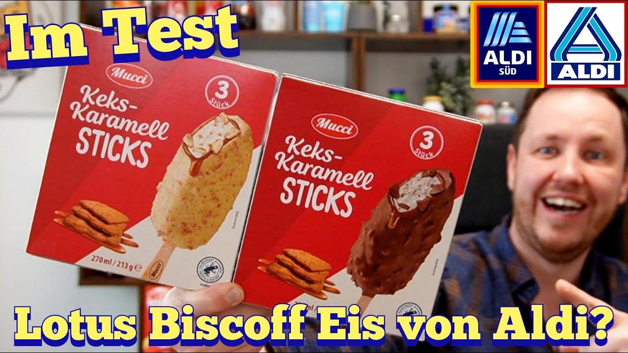 Aldi: Mucci Keks Karamell Eis Sticks (Lotus Eis) im Test
