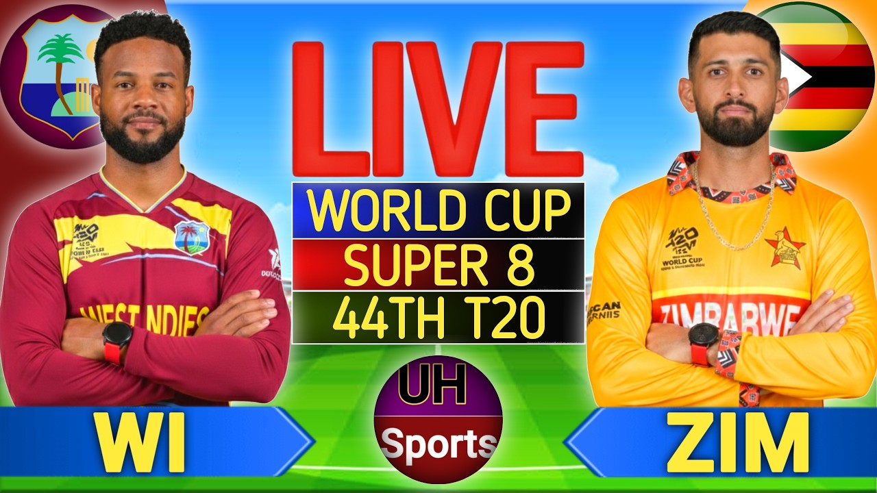 🔴LIVE: WI Vs ZIM, T20 Live Cricket Match Today, T20 World Cup 2026 | Live Match Score & Commentary