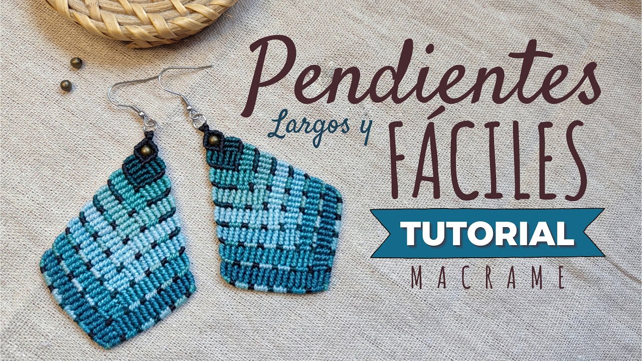 🔰 PENDIENTES DE HILO LARGOS Y FÁCILES #1 🧵 DIY Macrame | How to make Easy Macrame Earrings