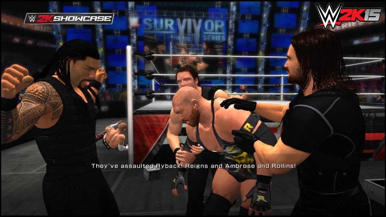 WWE 2K15 The Shield Debut & Attacks Ryback & Cena | WWE 2k Showcase Hustle Loyalty Disrespect ||