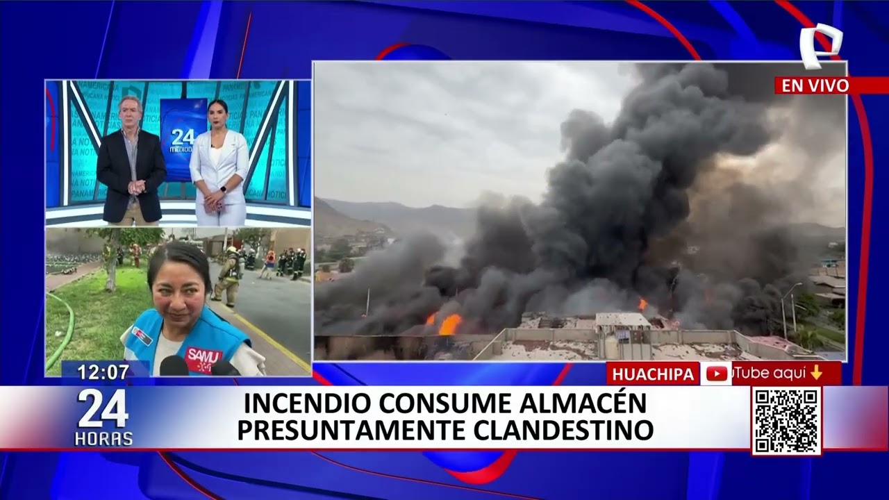 24Horas VIVO | Incendio consume almacén presuntamente clandestino