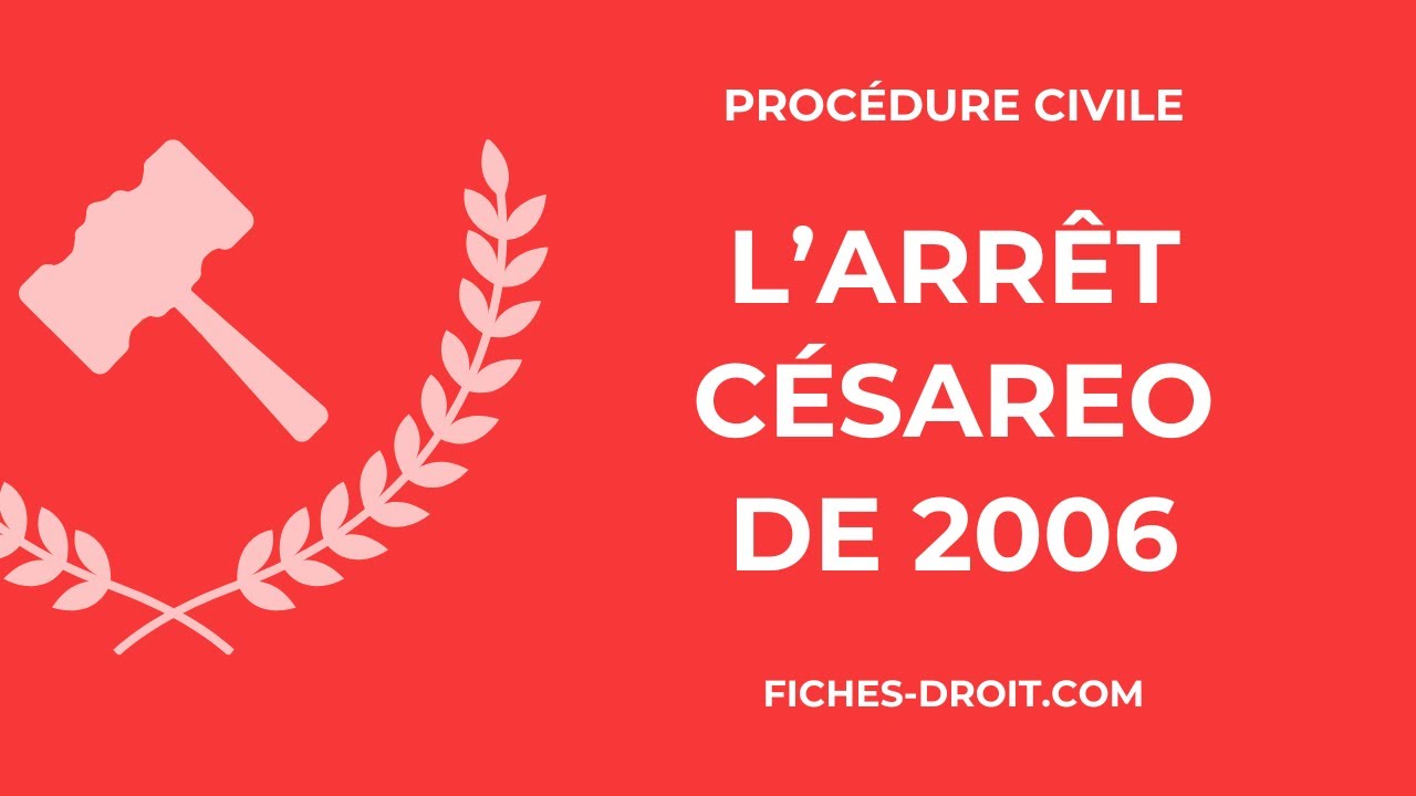 L'arrêt Césareo du 7 juillet 2006