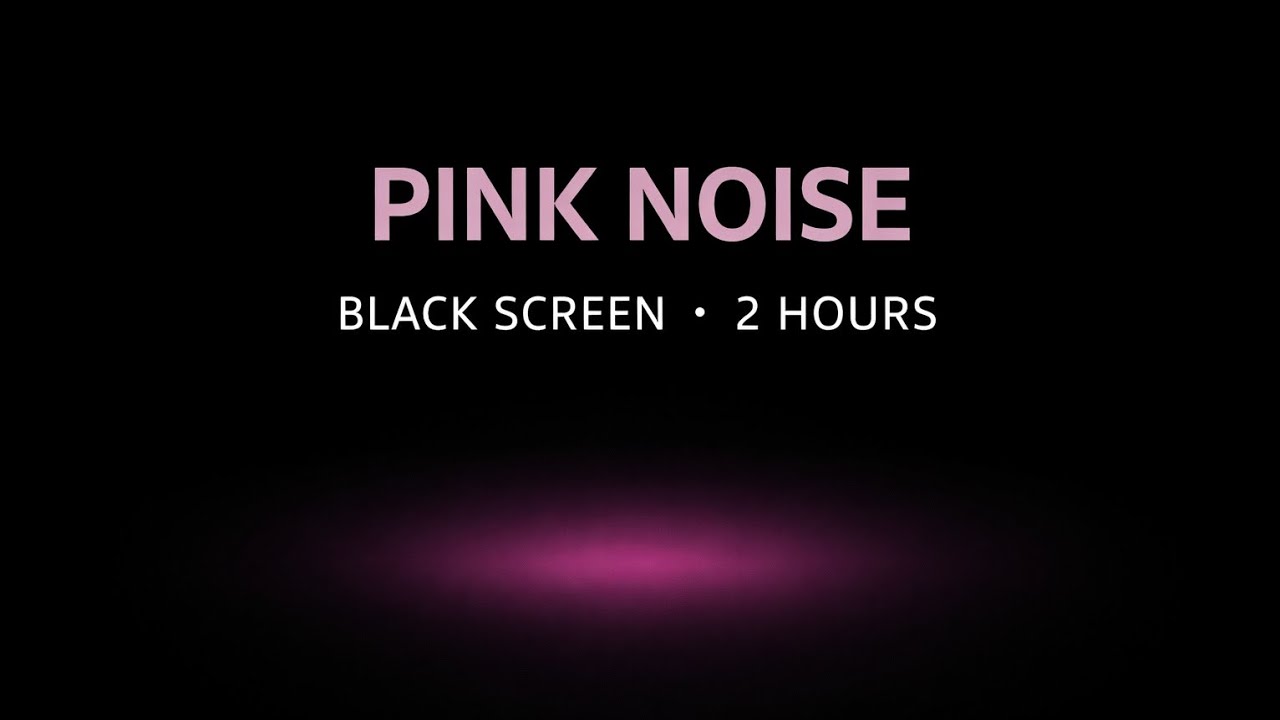 Low Pink Noise for Sleep | 2 Hours | Black Screen | No Distractions