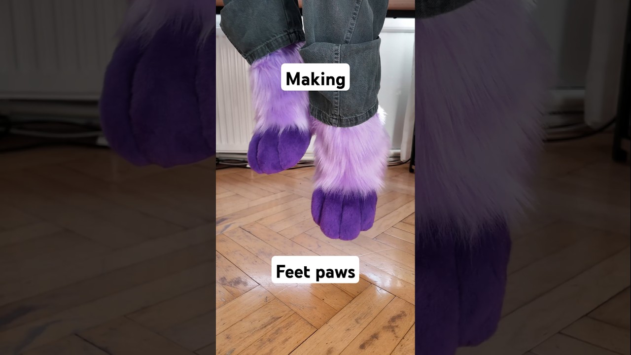 Making fursuit feet paws