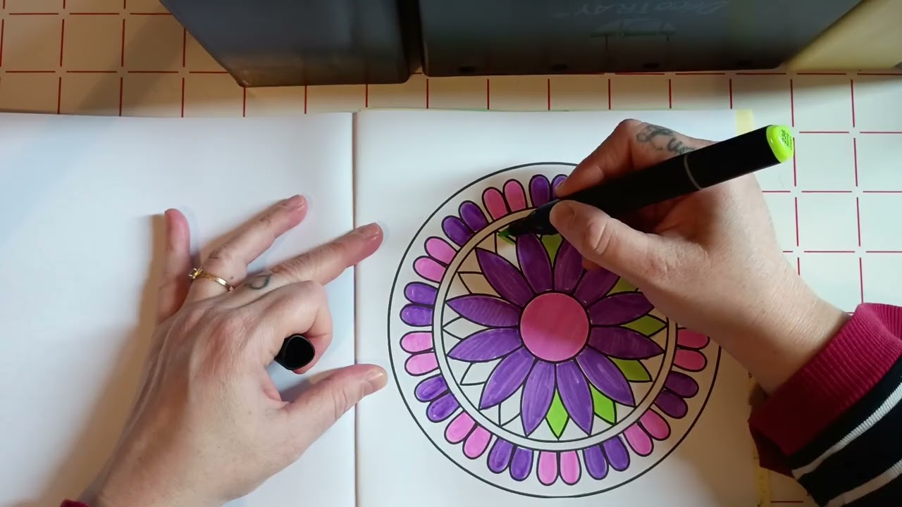 Mandala relaxing color book 4 💓💓 music and relax 