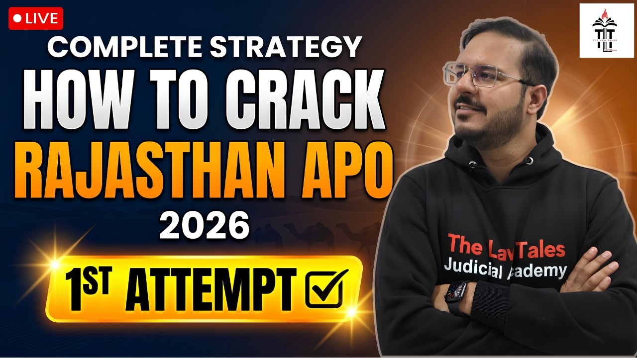 How to Crack Rajasthan APO 2026 in 1st Attempt | Complete Strategy LIVE | Shubham Sir