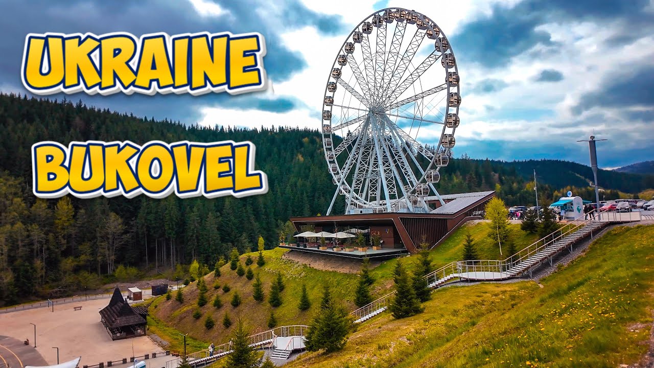 Україна БУКОВЕЛЬ❤️ КАРПАТИ🌲 Прогулянка Курортом №1 в Україні [4К Віртуальна подорож]