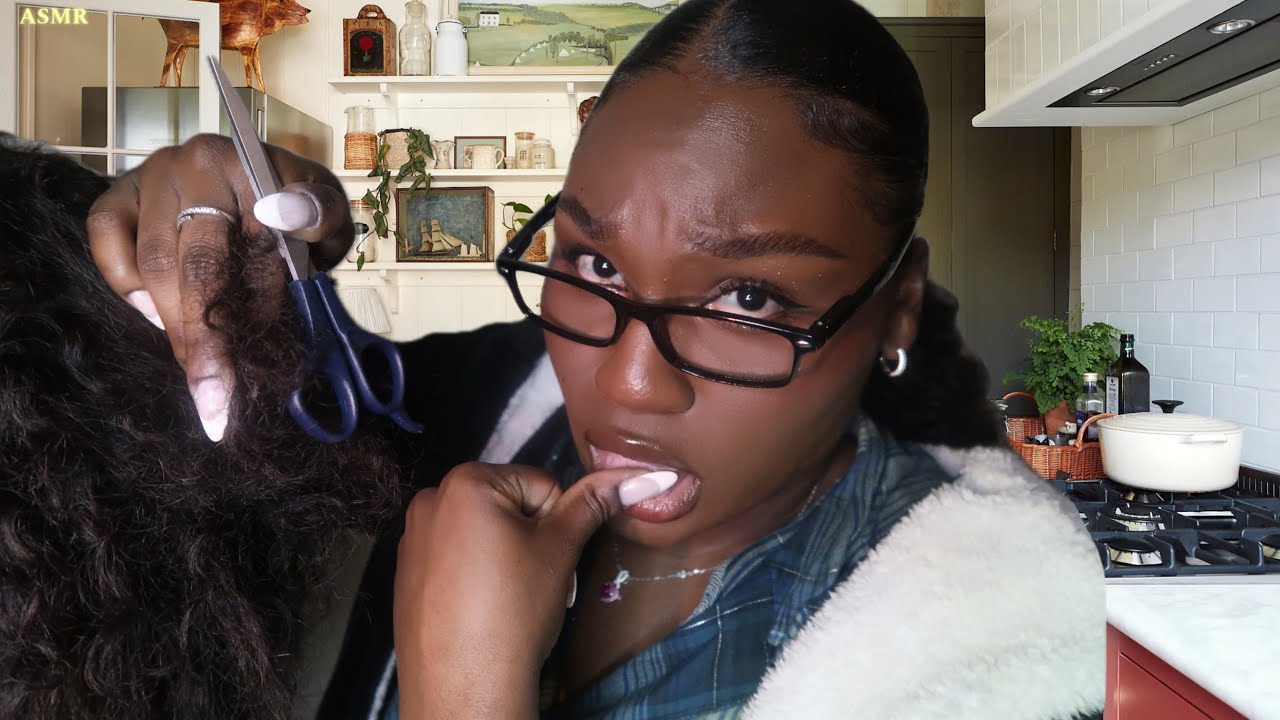 ASMR | The Mom That's OBSESSED With Her Son Gives Him A Haircut!! **he brought his girlfriend**