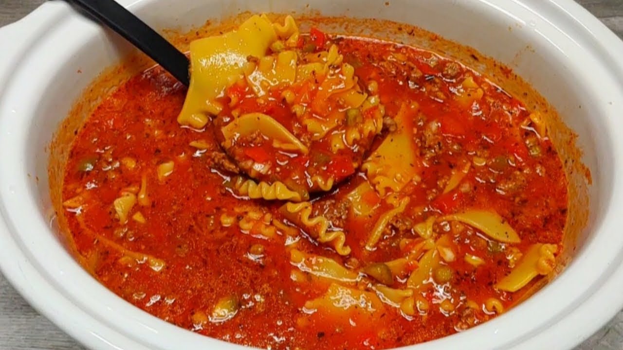 Lasagna Soup Crockpot Recipe