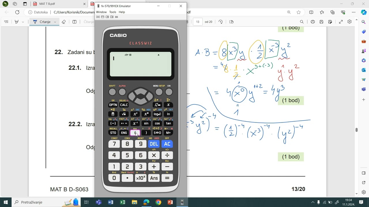 MATEMATIKA B – LJETNI ROK MATURE 2023., 21. - 30. zadatak