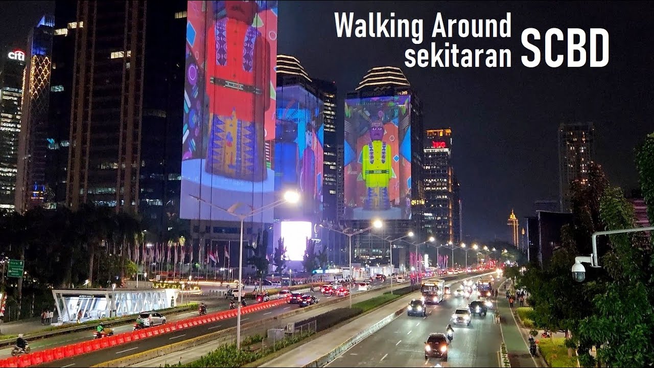 Night walking around SCBD sekitaran Menara Mandiri Jalan Sudirman sebelum Gala Dinner KTT Asean 2023