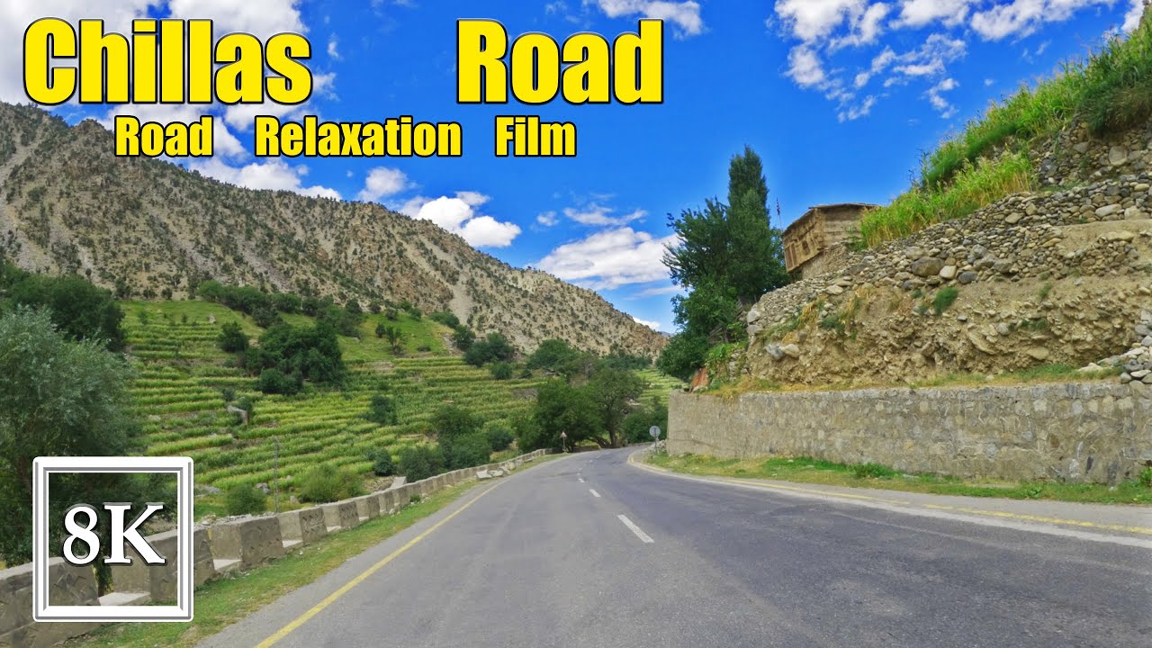 8K Babusar to Chilas Road Trip | GoPro Relaxing Drive with | Most Beautiful Road of Pakistan 8k UHD