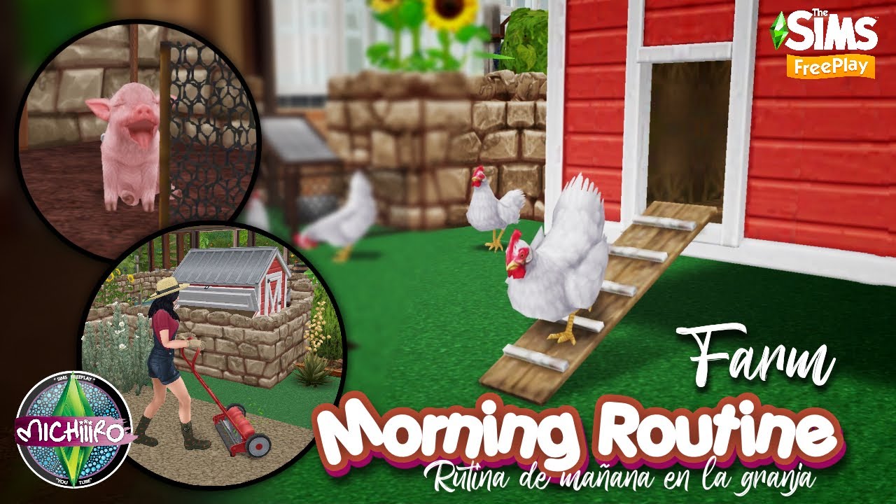 Ферма Утренняя рутина 2022 |  Симс Свободная игра 🐓🐷🐰🦆