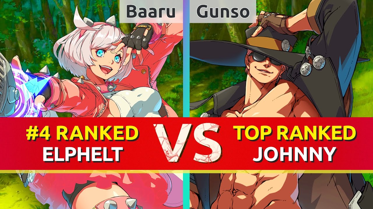 GGST ▰ Baaru (#4 Ranked Elphelt) vs Gunso (TOP Ranked Johnny). High Level Gameplay