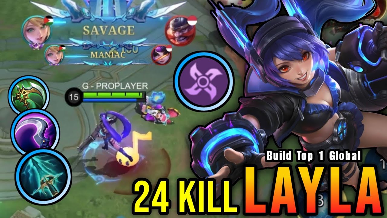 Layla Perfect SAVAGE!! Insane One Shot Damage Build!! - Build Top 1 Global Layla ~ MLBB