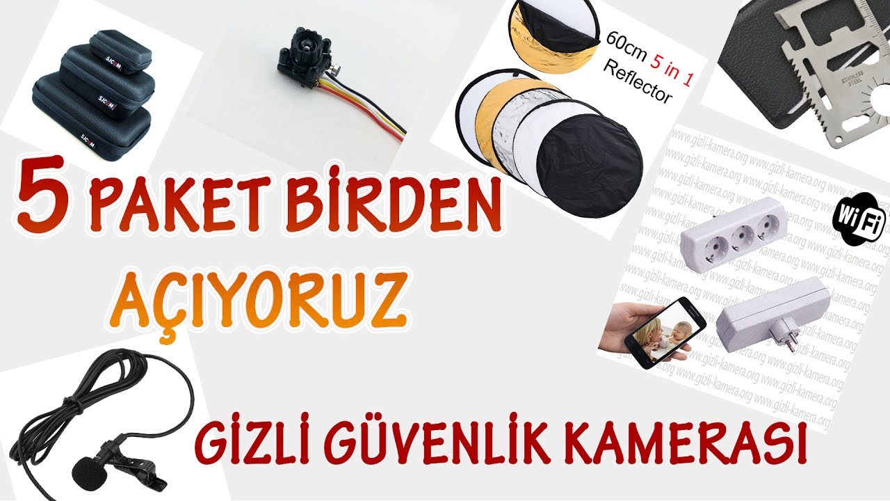(5 PAKETİ BİRDEN )- ÇİN'DEN GELEN SİPARİŞLER #KUTU AÇILIMI(UNBOXİNG)-GİZLİ GÜVENLİK KAMERASI