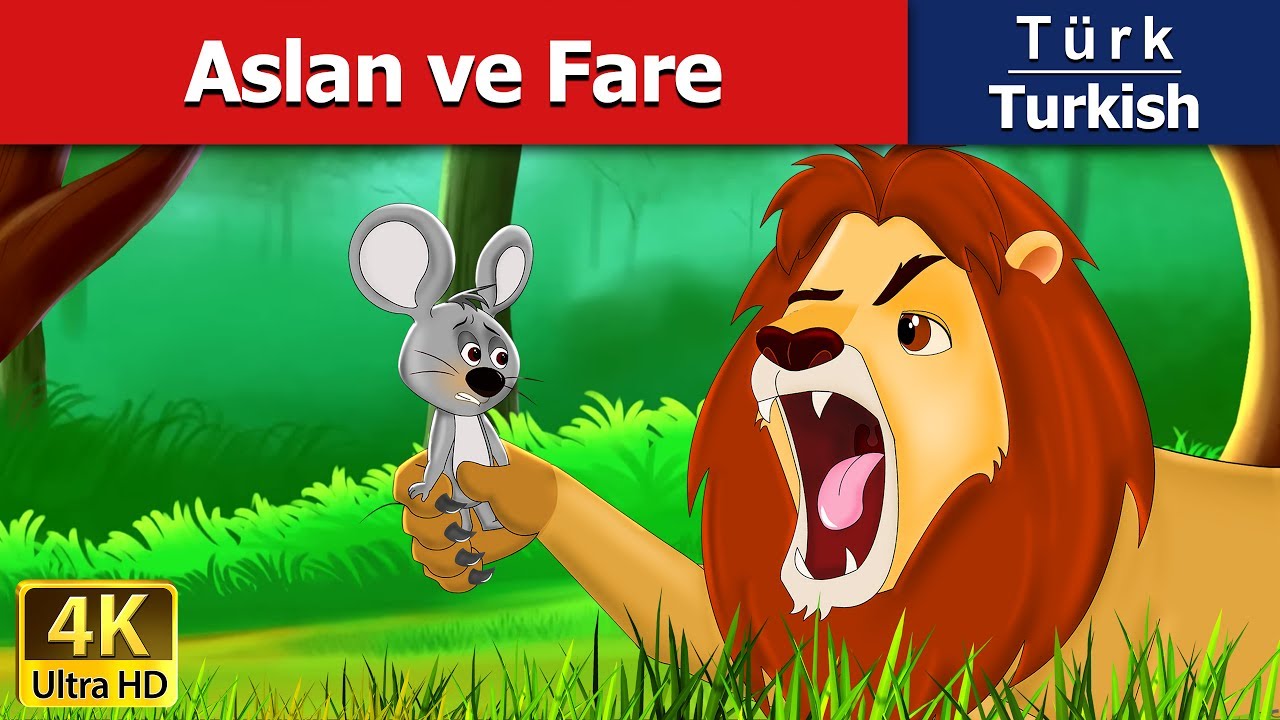 Aslan ve Fare | The Lion And The Mouse in Turkish | t&uuml;rk&ccedil;e Peri Masalları | T&uuml;rkiye Fairy Tales