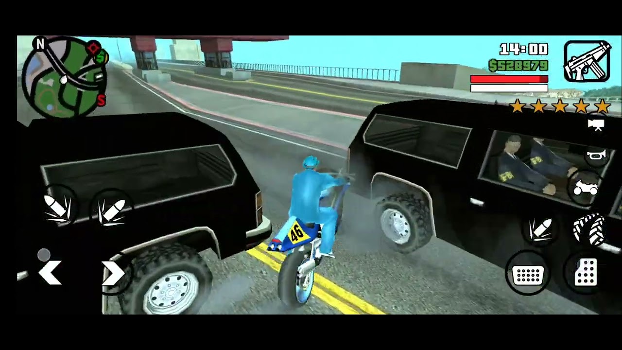 GTA San Andreas Gant Bridge Rampage + Six Star Escape 
