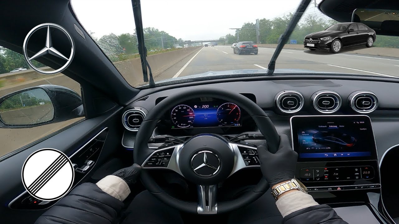 2023 Mercedes Benz C220 d ｜ 200 + 20 PS ｜W206 | TEST DRIVE | GERMAN AUTOBAHN | POV | Open Autobahn