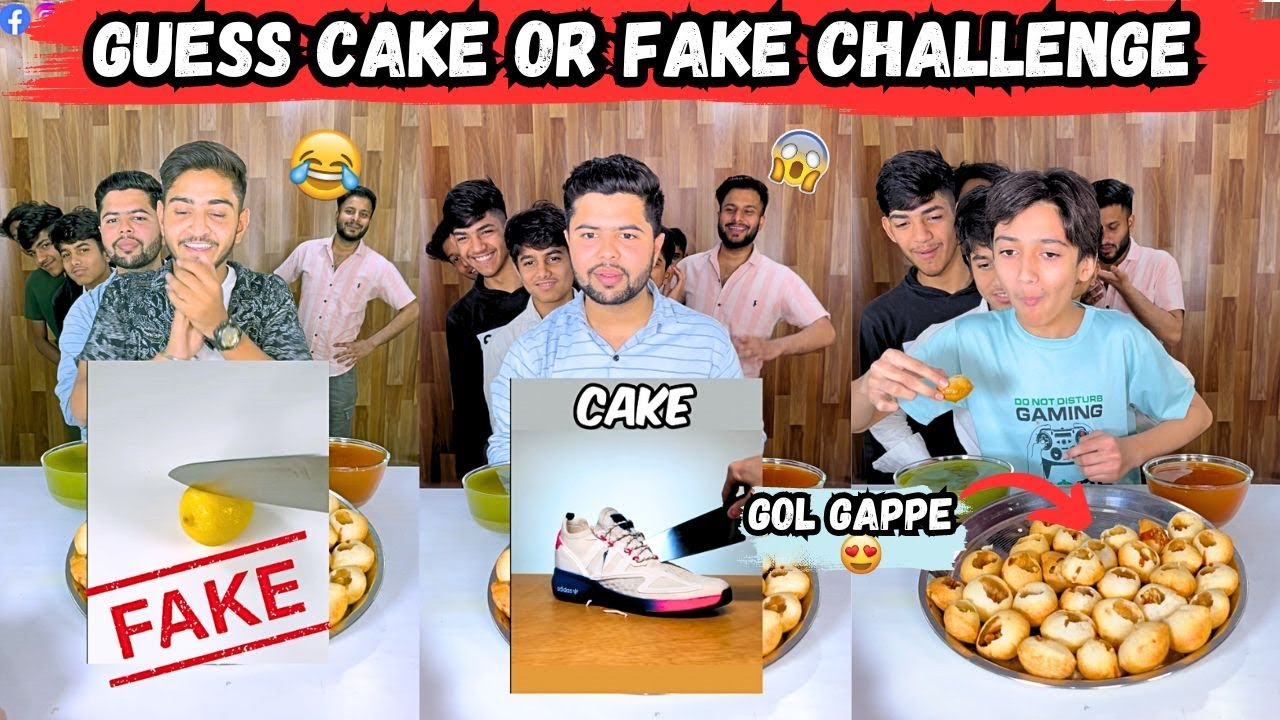 Can you guess it is a Cake or Fake? 🤔 Funny Pani Puri (Gol Gappe) Challenge 😂 | Sahil khan & Team
