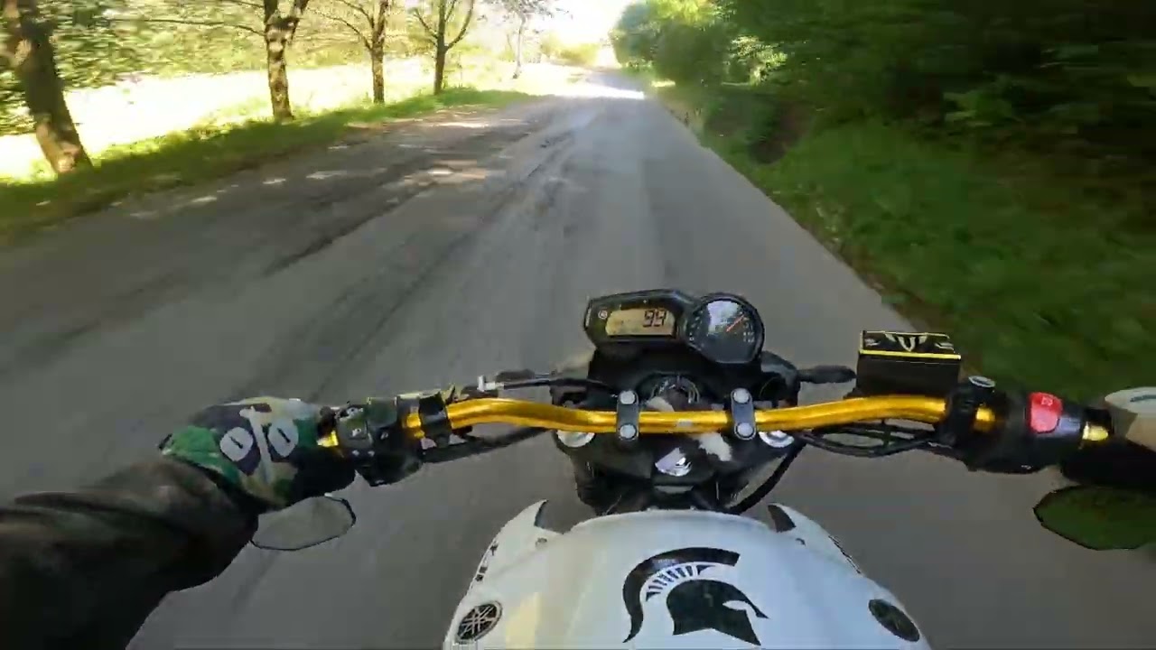 Pure Sound of Yamaha XJ6 / Italy forest ride 4K RAW Full video