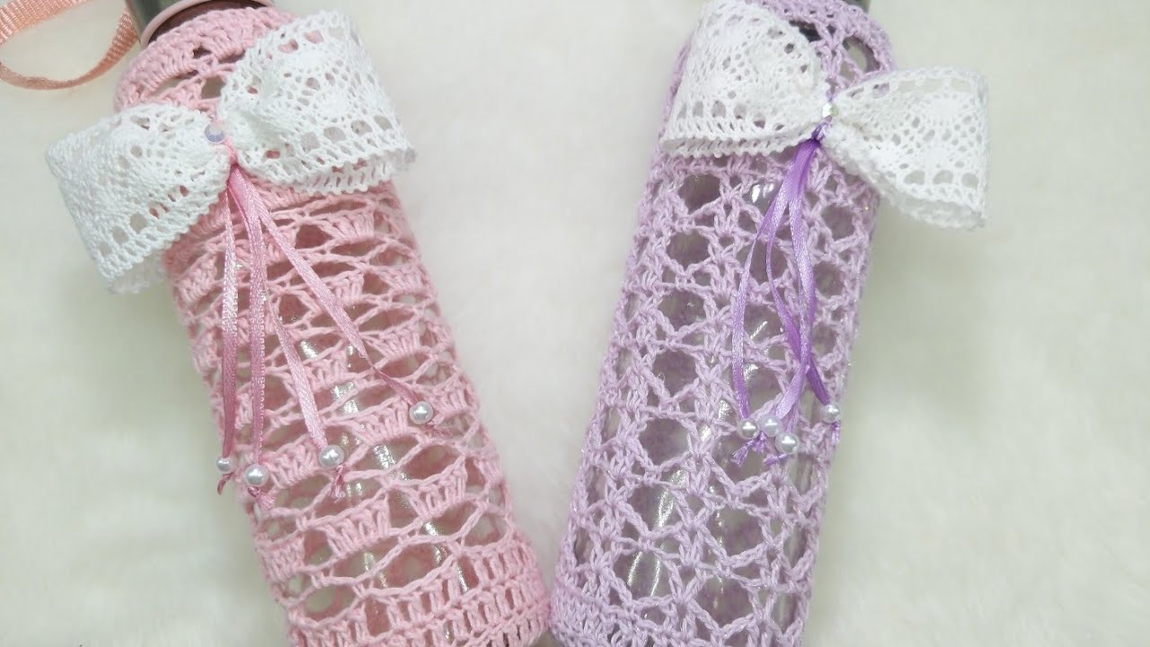 Funda para botella  tejida