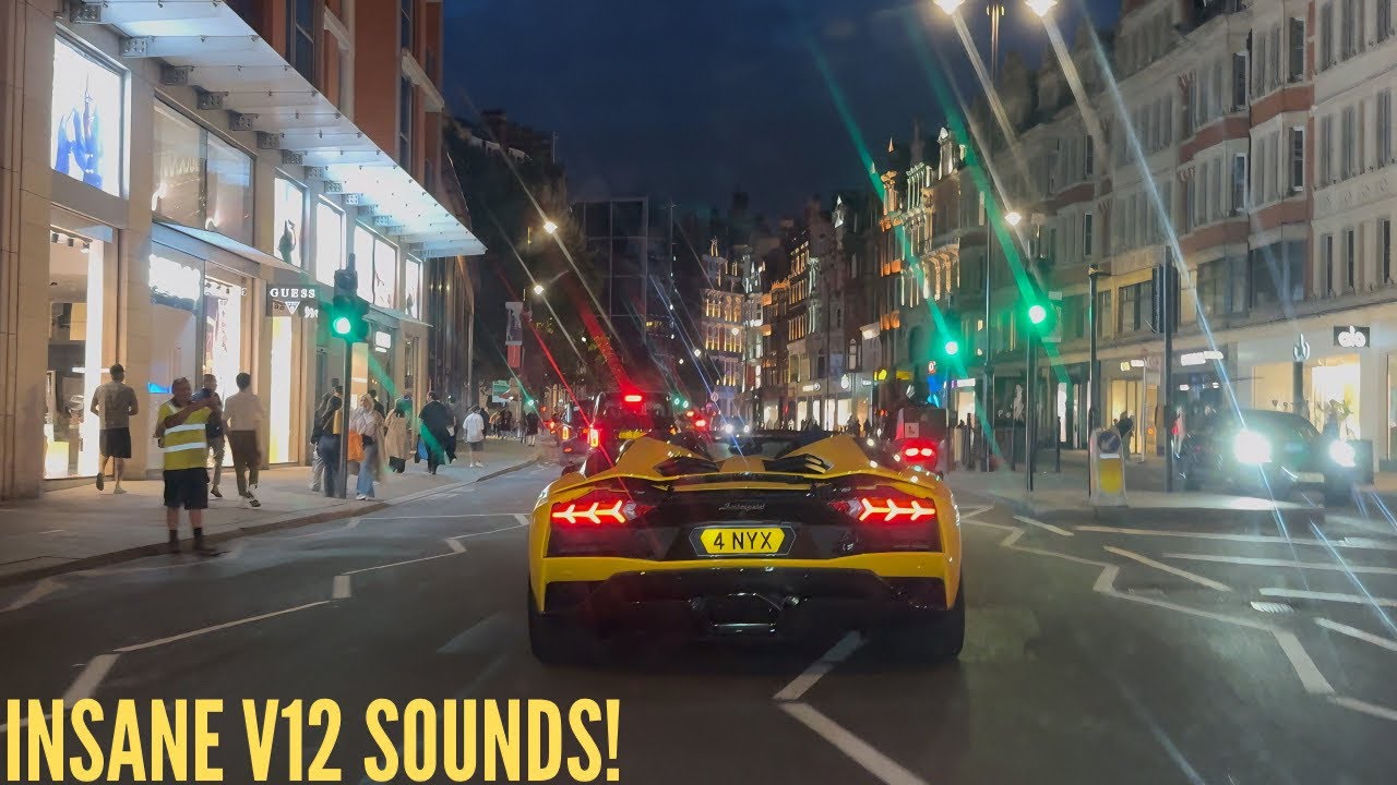 Lamborghini Aventador S ATTACKS The Streets - Pure V12 Accelerations & Reactions!