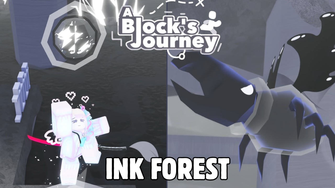 Roblox A Block's Journey - Ink Forest Gameplay (All Power Orbs)