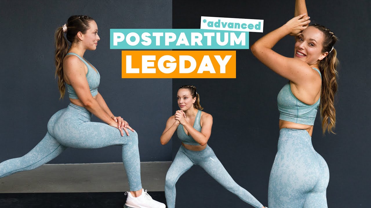 20 MIN Beintraining nach Geburt 💪 //Diastasis Recti Safe 🤱// Postpartum Legs Workout- NO DUMBBELLS