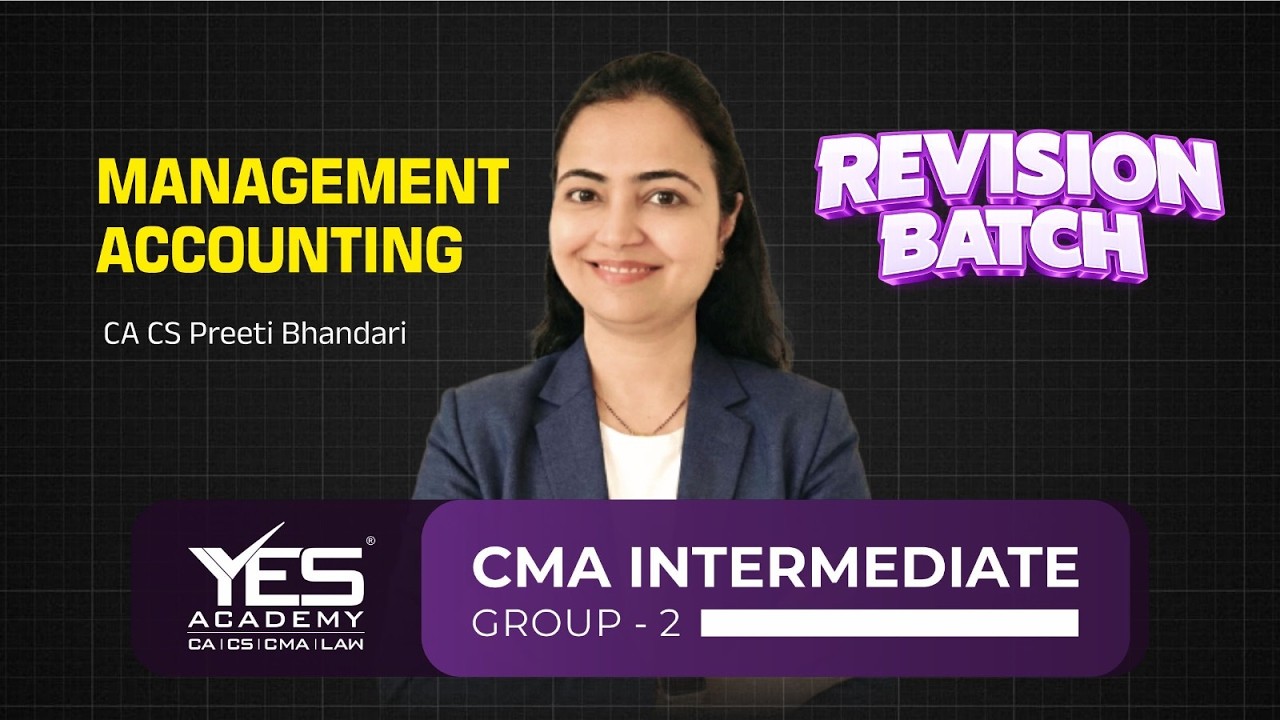 CMA Inter Management Accounting Revision | Dec 2026 | CA CS Preeti Bhandari | CHP 1 L4