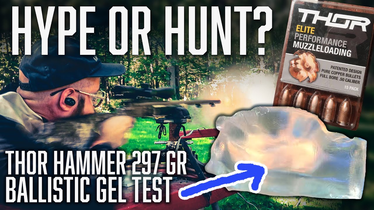 How effective are the THOR HAMMER Muzzleloader Bullets? | 100-yard Ballistic Gel Test