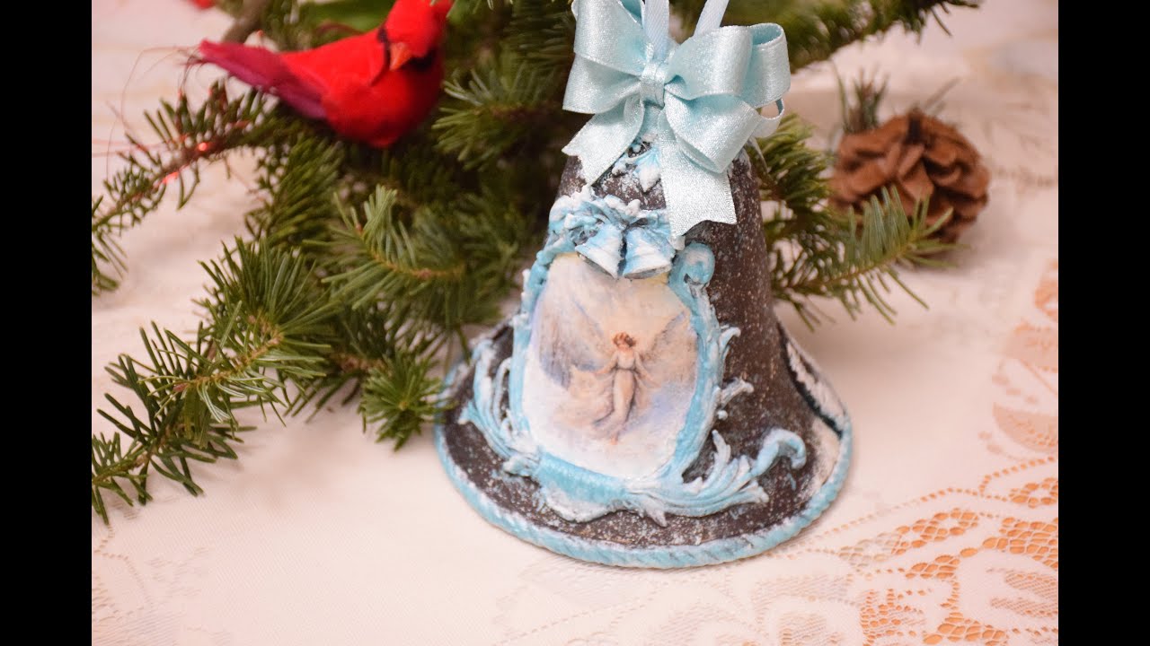 Noël Bleu/ Cloche décorative avec 