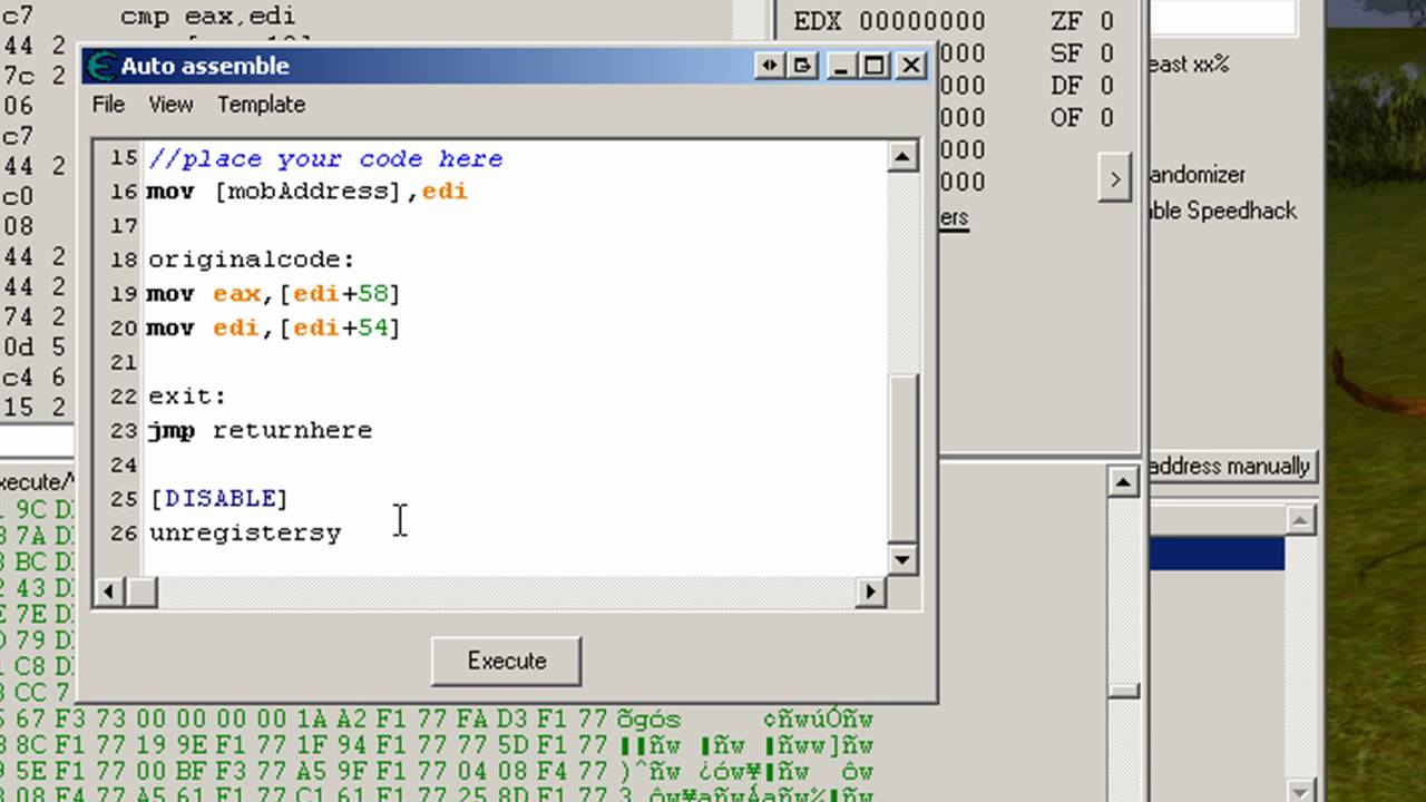 Tutorial on How to Use Cheat Engine to Find the HP and Max HP of a selected mob in Shaiya