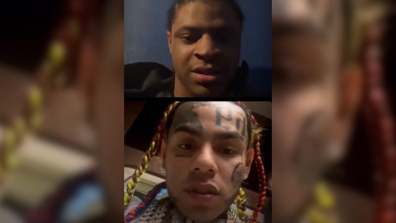 6ix9ine Argues With NYC Gang Members on Live