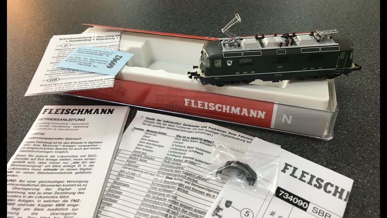 Spur-N, Fleischmann 734090 E-Lok Re 4/4 SBB, Digital mit Sound