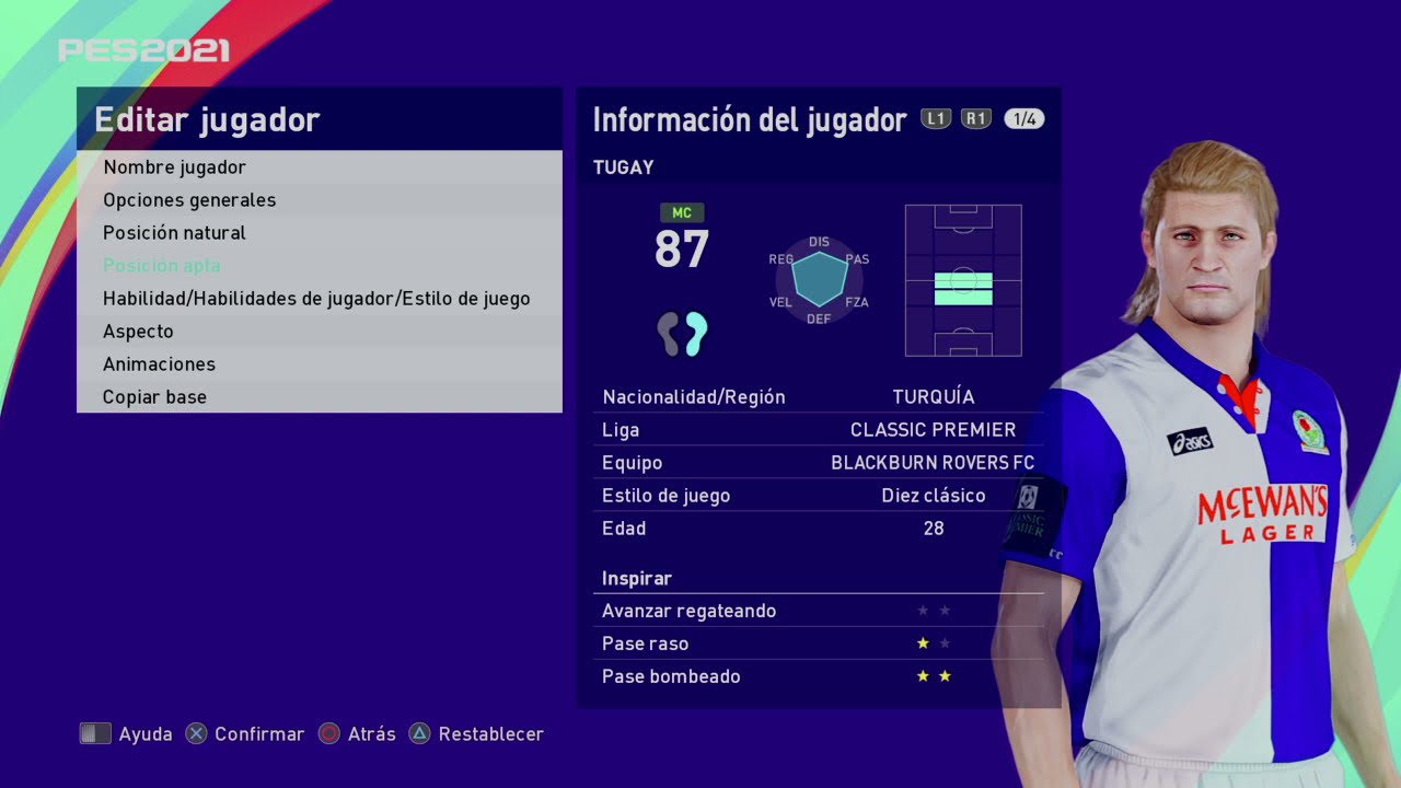 Tugay Kerimoglu - PES Clasico (Face, Body& Stats)