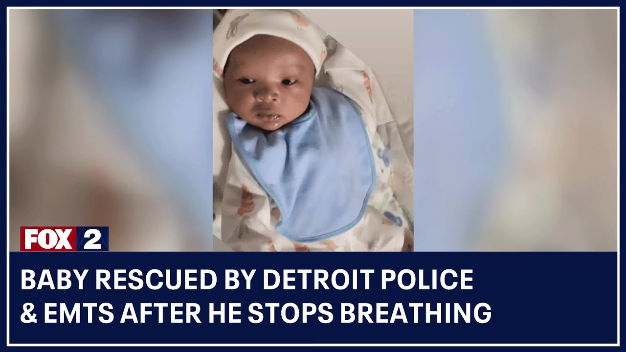 Baby rescued by Detroit police, EMTs after he stops breathing