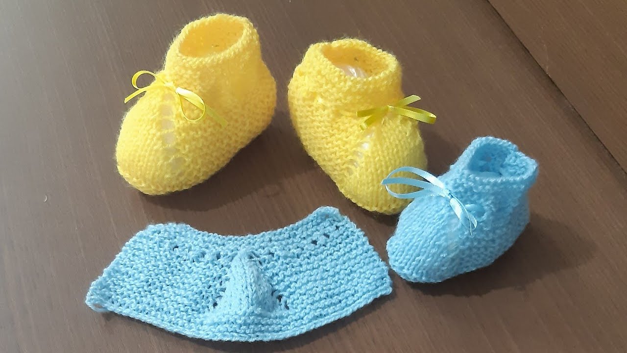 Sapatinho de bebê em tricô