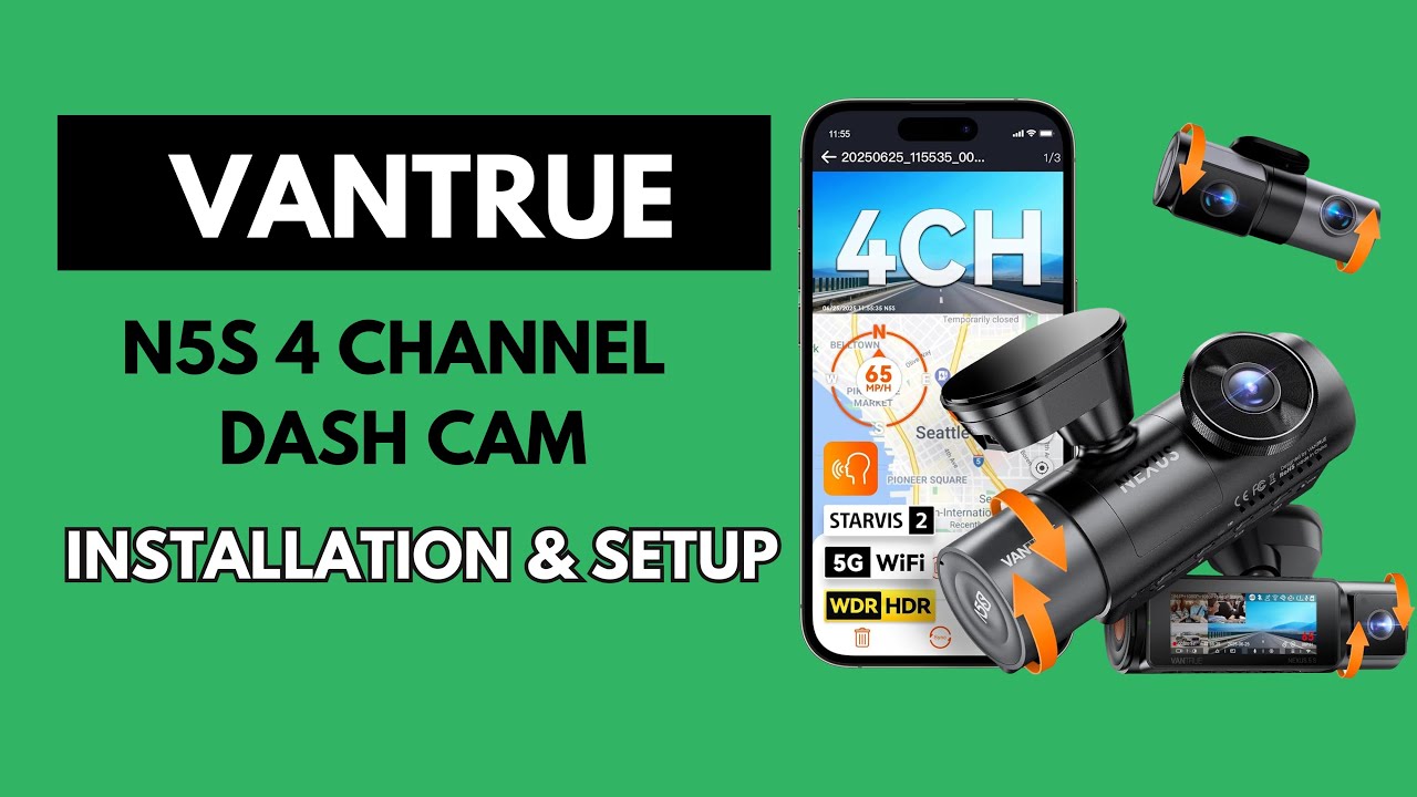 Установка и настройка: Руководство пользователя видеорегистратора Vantrue N5S