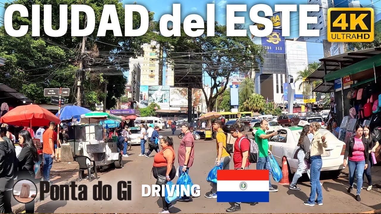 PARAGUAY en 4K CALLES  de CIUDAD DEL ESTE más allá del CENTRO #driving Tour 4k PASEO VIRTUAL 2025 