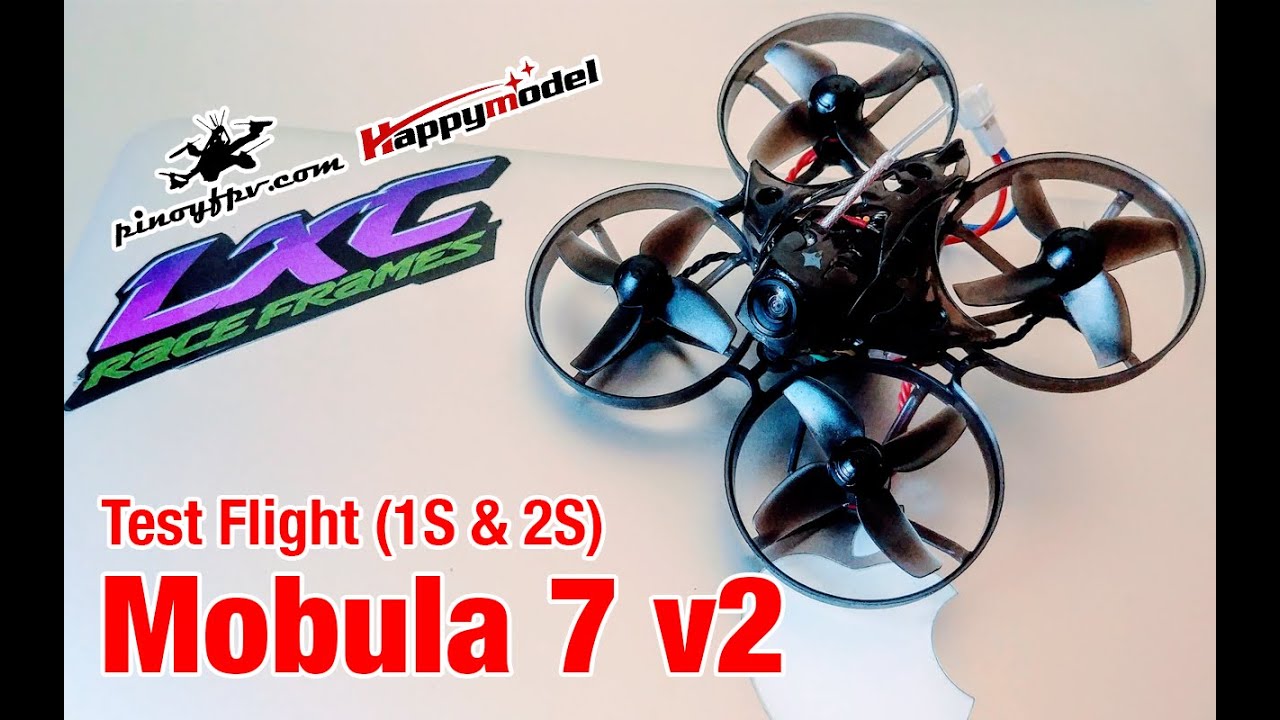 HappyModel Mobula v2 Test Flight on 1s and 2s
