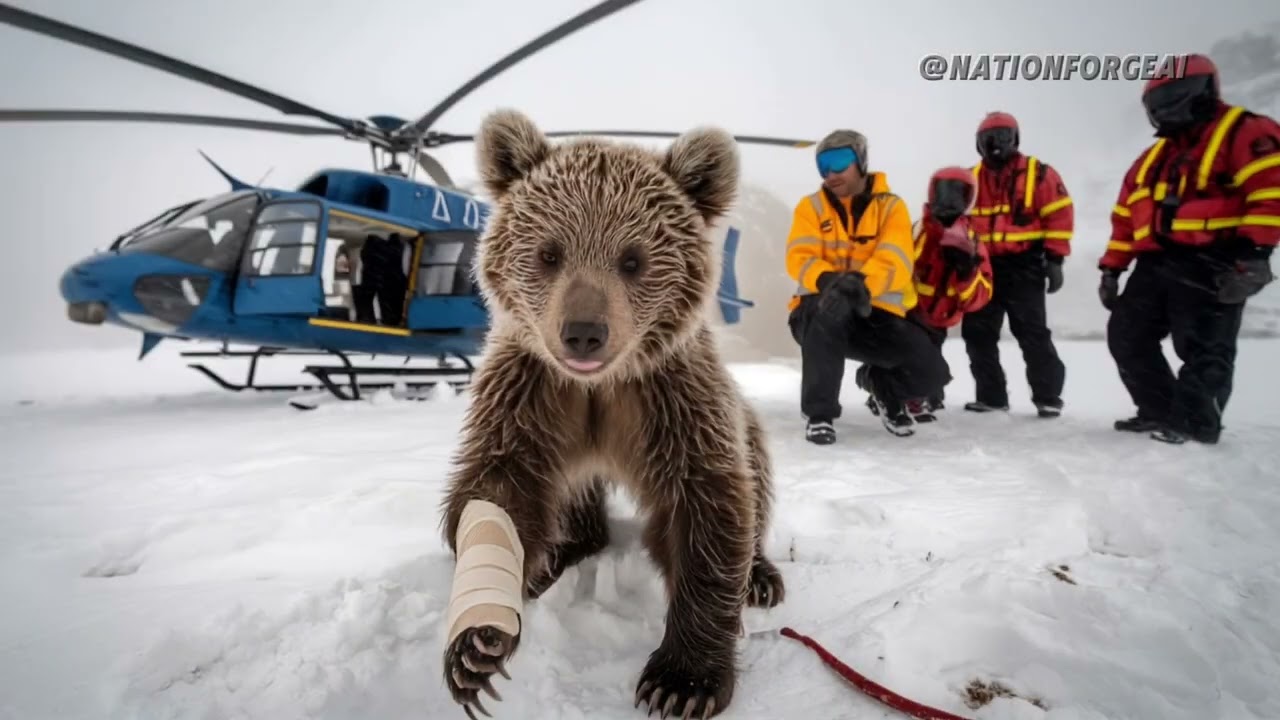 Heartwarming Rescue Volunteers Save Polar Bear Family from Avalanche!