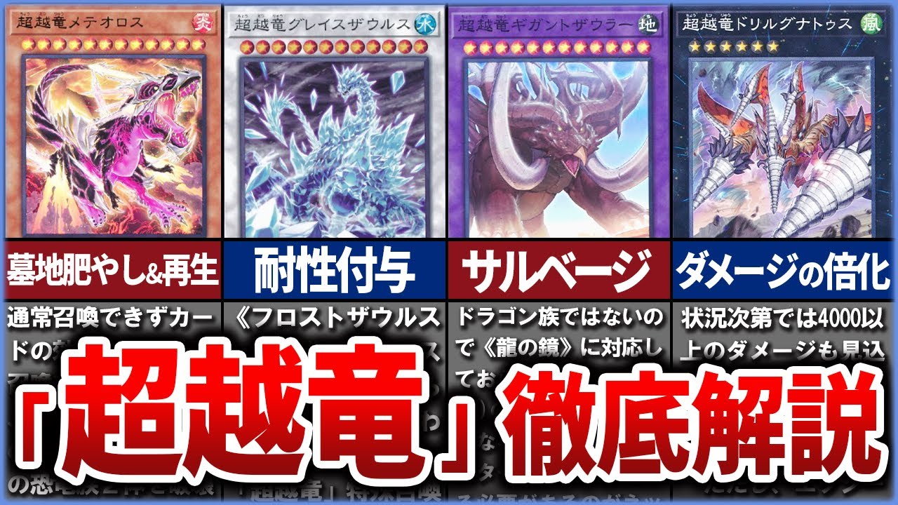【遊戯王】進化した恐竜たち『超越竜』を徹底解説【ゆっくり解説】#遊戯王ocg #遊戯王 #ocg #yugioh #マスターデュエル