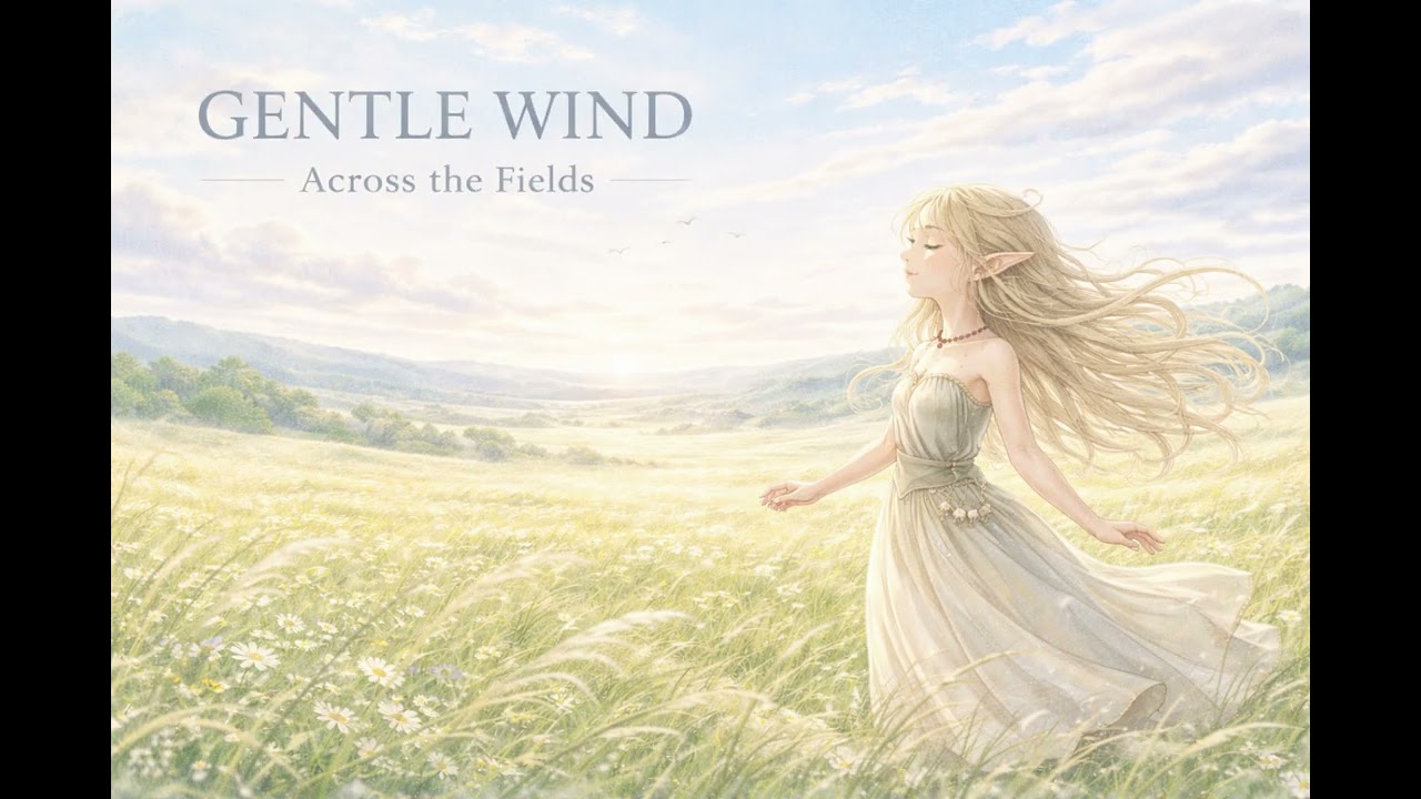 Gentle Wind Across the Fields | Calm Meadow Fantasy (No Vocals)