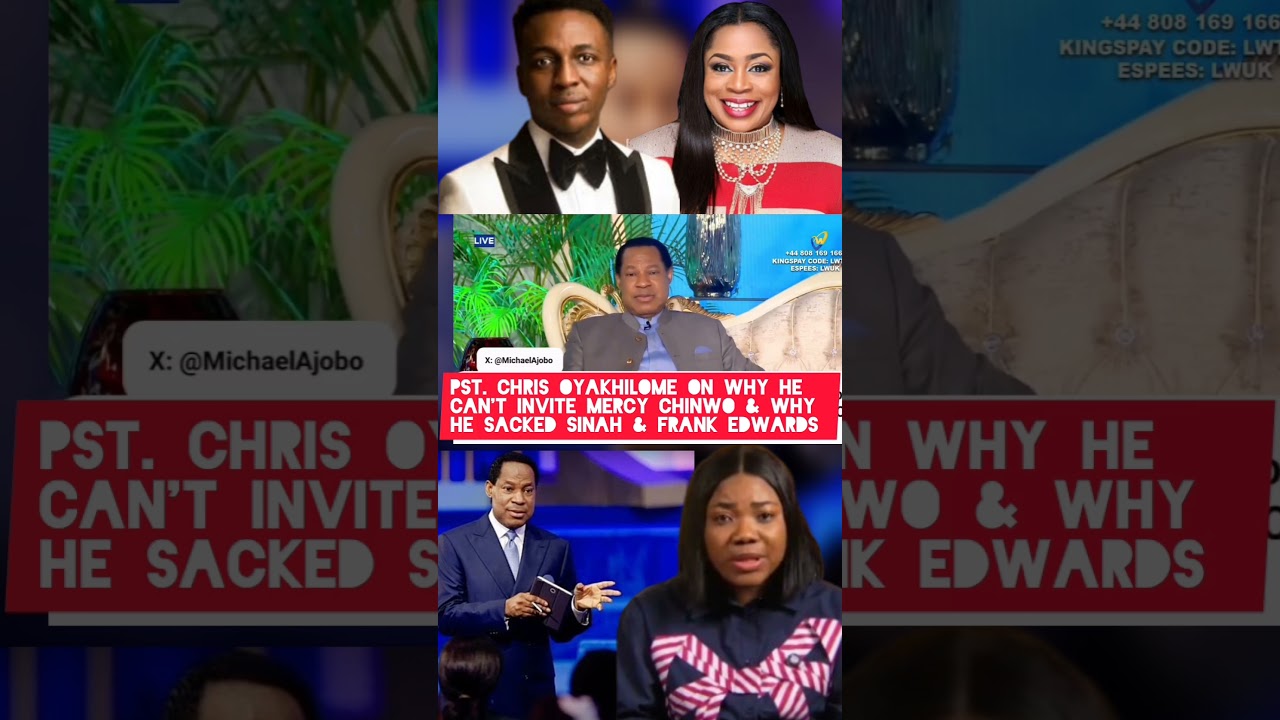 See Why Frank Edwards and Sinach Left Christ Embassy & #mercychinwo can't be invited | Pst Chris